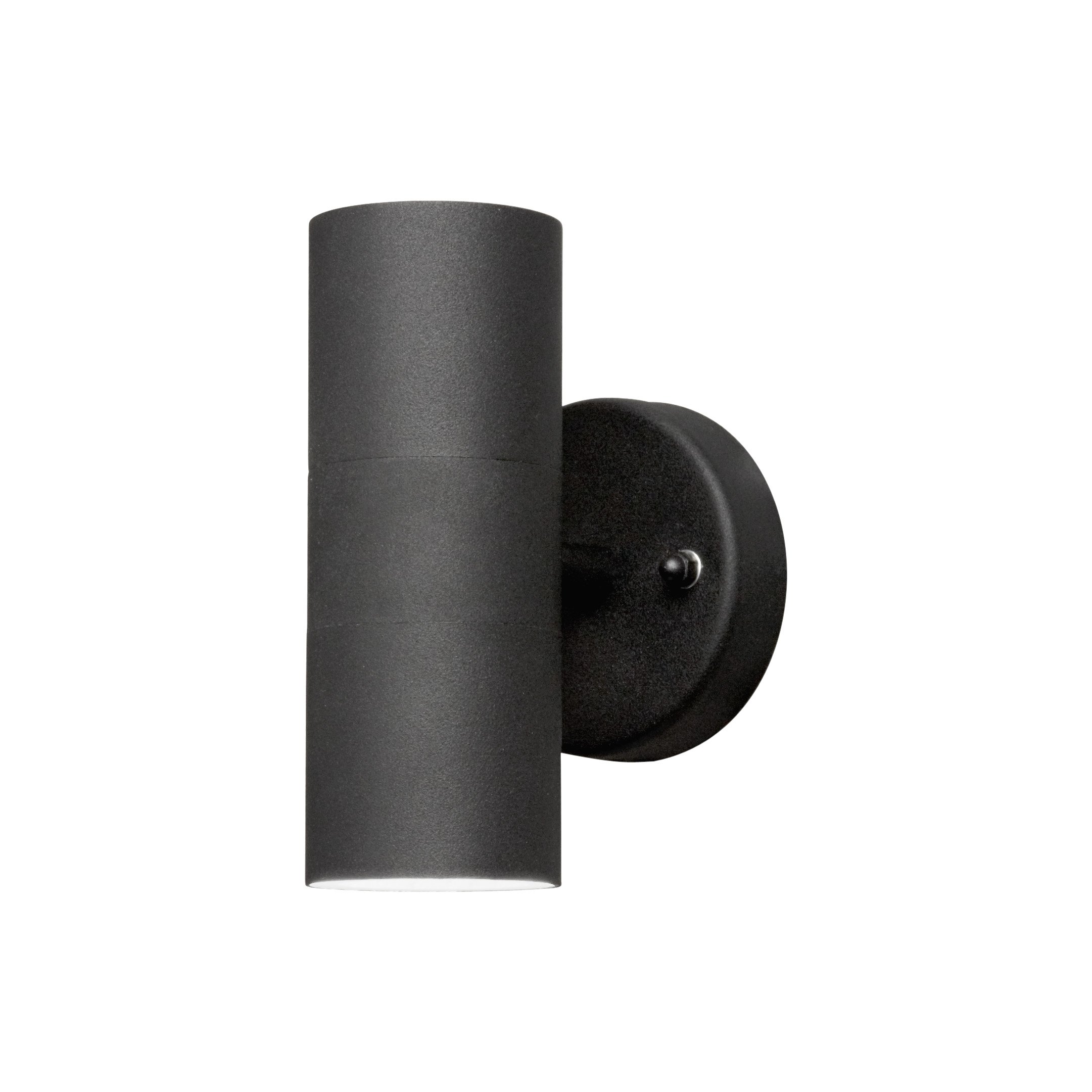 Konstsmide Outdoor Wall Light Mains Powered/Modena Up Down Modern Lantern/2 x 35 W GU10 Max Lamp/Clear Glass Lens/IP44/Outside Light Matt Black — image 1