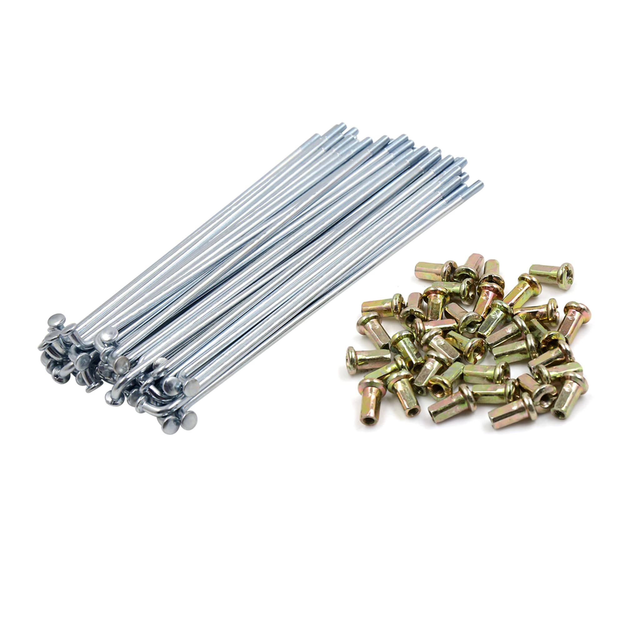 A ABSOPRO Wheel Plated Spoke 150mm Length with Nipples Metal (Set of 36)