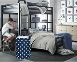 DOKEHOM 20-Inch Freestanding Collapsible Laundry Basket with Lid Blue Star Large view 8