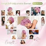 BONNET QUEEN Silk Bonnet Sleeping Cap for Curly Hair Medium Light Rose Gold view 4