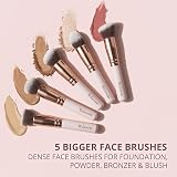 Lamora Kabuki Makeup Brush Set 10 Pc Synthetic Premium Brushes view 4