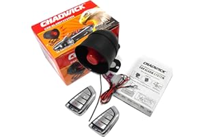 CHADWICK Car Horn Siren Alarm,Universal Car Alarm Security Protection System with 2 Remote Controls,7-Level Sensitivity,12v,Anti-Theft Device,No Thread Trimmin,Non-Destructive Installation (CW-8131)