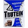 Body Nutrition Trutein High Protein Powder: 45% Whey, 45% Casein, 10% Egg White, Gluten-Free, Low Sodium, Grass Fed Whey Protein, Gym Supplement & Breakfast Shake, Chocolate Peanut Butter, 34g Sample