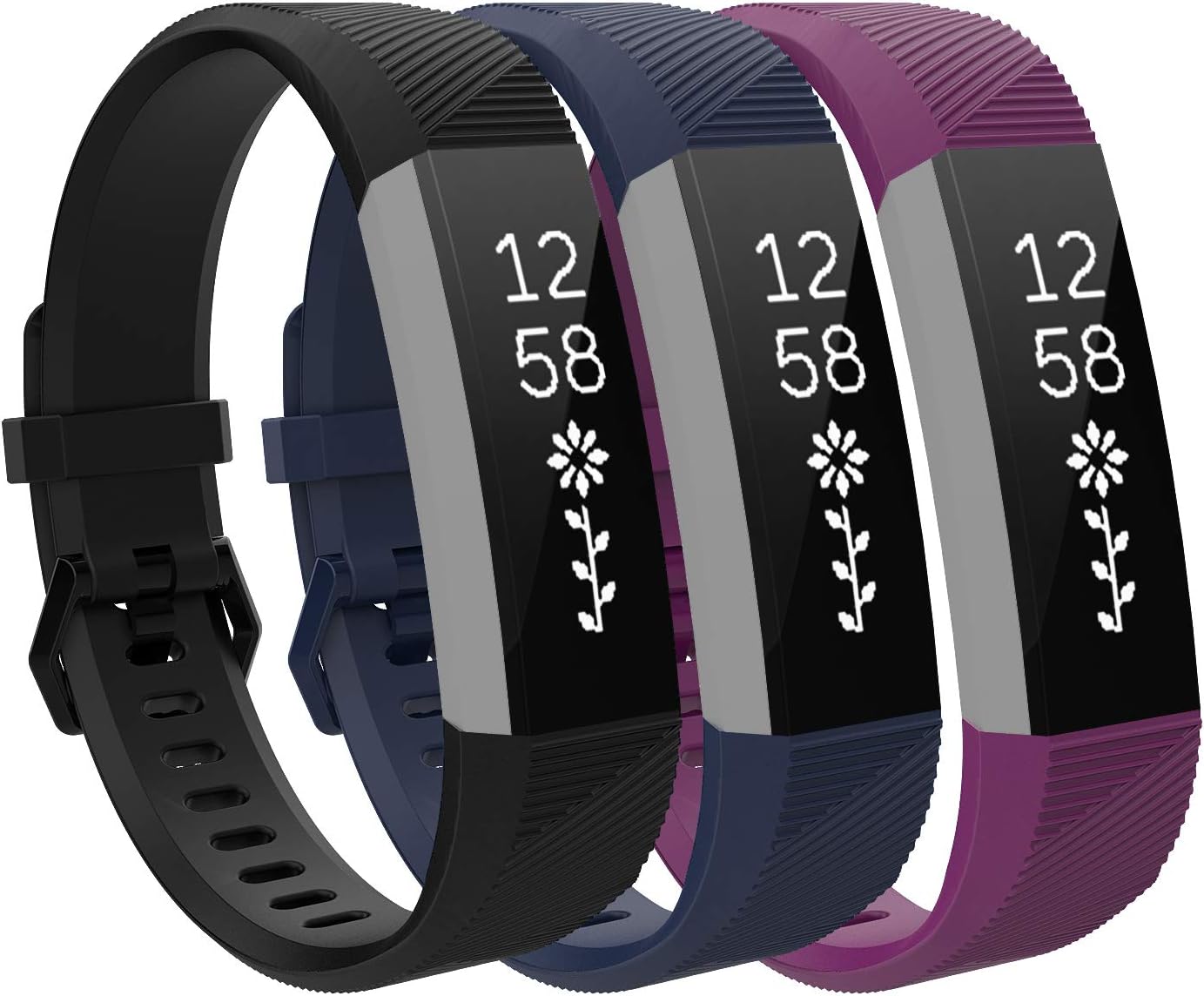 TiMOVO Pulsera Compatible con Fitbit Alta/Alta HR/Ace, [3-Pack] Pulsera de Silicona, Correa de Reloj Deportivo, Banda de Reloj de Silicona, Talla ...