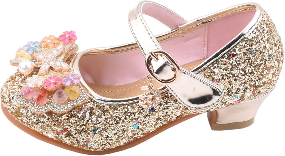 XXYsm Princess Shoes Girls Kids Sandals Glitter Shoes Costume Carnival