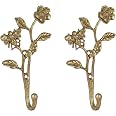 SOFFEE DESIGN 2-Pack White Mermaid Metal Coat Hooks - Decorative Wall Hooks For Bathroom, Living Room