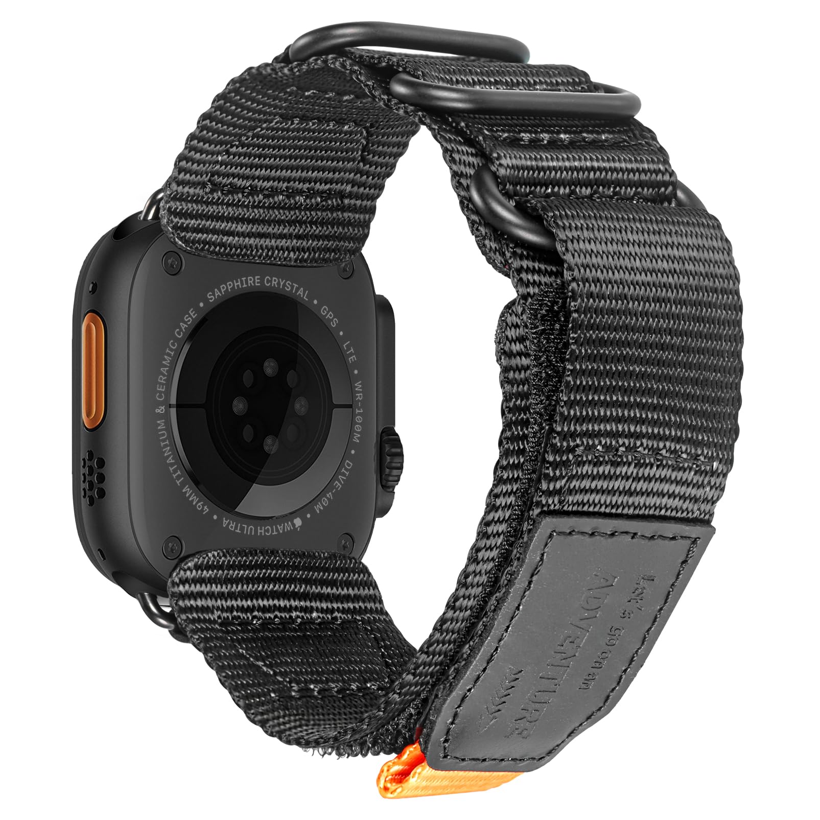 Compatible with Apple Watch Band 38/40/41/42/44/45/49/46mm,Rugged Replacement Nylon Strap With Three Buckle Loop Design For iWatch Ultra 3/2/1, Series 11/10/9/8/7/6/5/4/3/2/1, SE 3/2/1
