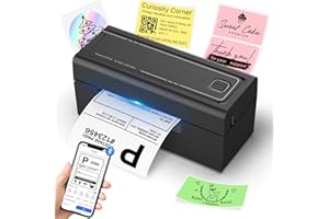 Hoorola Bluetooth Thermal Label Printer, Wireless 4x6 Shipping Label Printer for Small Business & Shipping Packages, Support iPhone, Android, Windows, macOS, Work for Amazon, Ebay, Shopify, Etsy, USPS