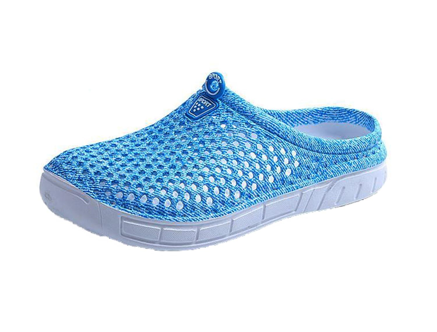 di grazia girls/women breathable clog style fashion sandals (sea blue, blue-rubber-flats-39)