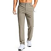 Men's Golf Pants - 30"/32"/34" Slim Fit Stretch Lightweight Dress Pants for Men with Zipper Pockets Casual Work