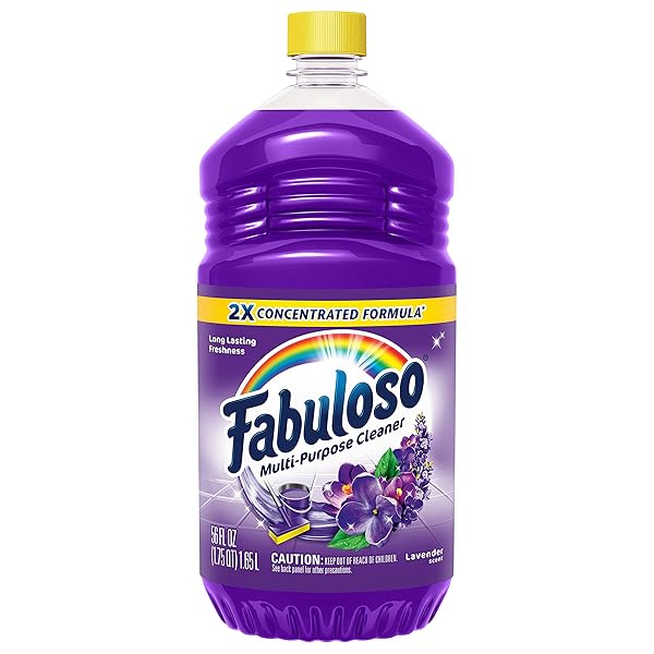 FABULOSO MULTI-PURPOSE CLEANER & FLOOR CLEANER, 2X CONCENTRATED, LAVENDER SCENT, 56 FLUID OUNCES