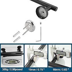 SAYAYO Black Towel Bar for Bathroom, Towel Rack