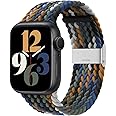 Bandiction Compatible with Apple Watch Bands 44mm 40mm 38mm 42mm 41mm 45mm 46mm 49mm, iWatch Bands Women Men,Adjustable Braided Solo Loop Elastic Sport Band for iWatch Ultra SE Series 10/9/8/7/6/5/4
