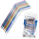 250 Rainbow Dental Air Water Syringe Tips, Disposable Spray Nozzles, 1 Bag