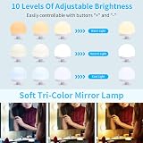 Pagezol 14 Bulbs Hollywood Style LED Makeup Lights USB Cable 3 Color 9 Level view 2