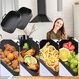 CNMTCCO Silicone Air Fryer Liners for Ninja Dual, 2 Pack, BPA-Free view 7