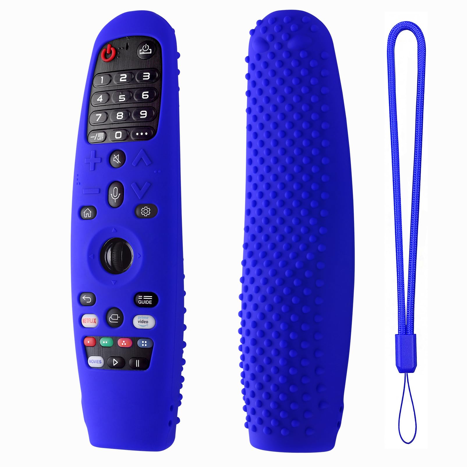 Hi Color Silicone Cover for LG AN-MR600 AN-MR650 AN-MR20GA AN-MR19BA Remote Control, Silicone Protective Case Cover Shockproof Anti Slip Protector for LG Smart TV Remote(Blue)