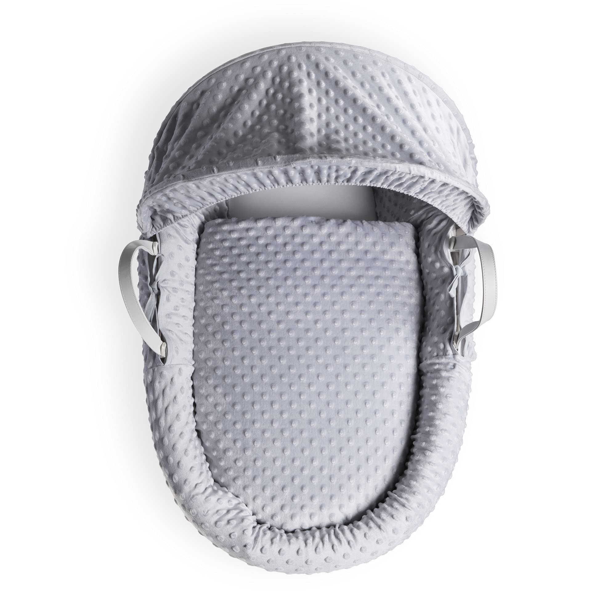 Clair de Lune Dimple Moses Basket Bedding Set (Basket NOT Included) - Grey