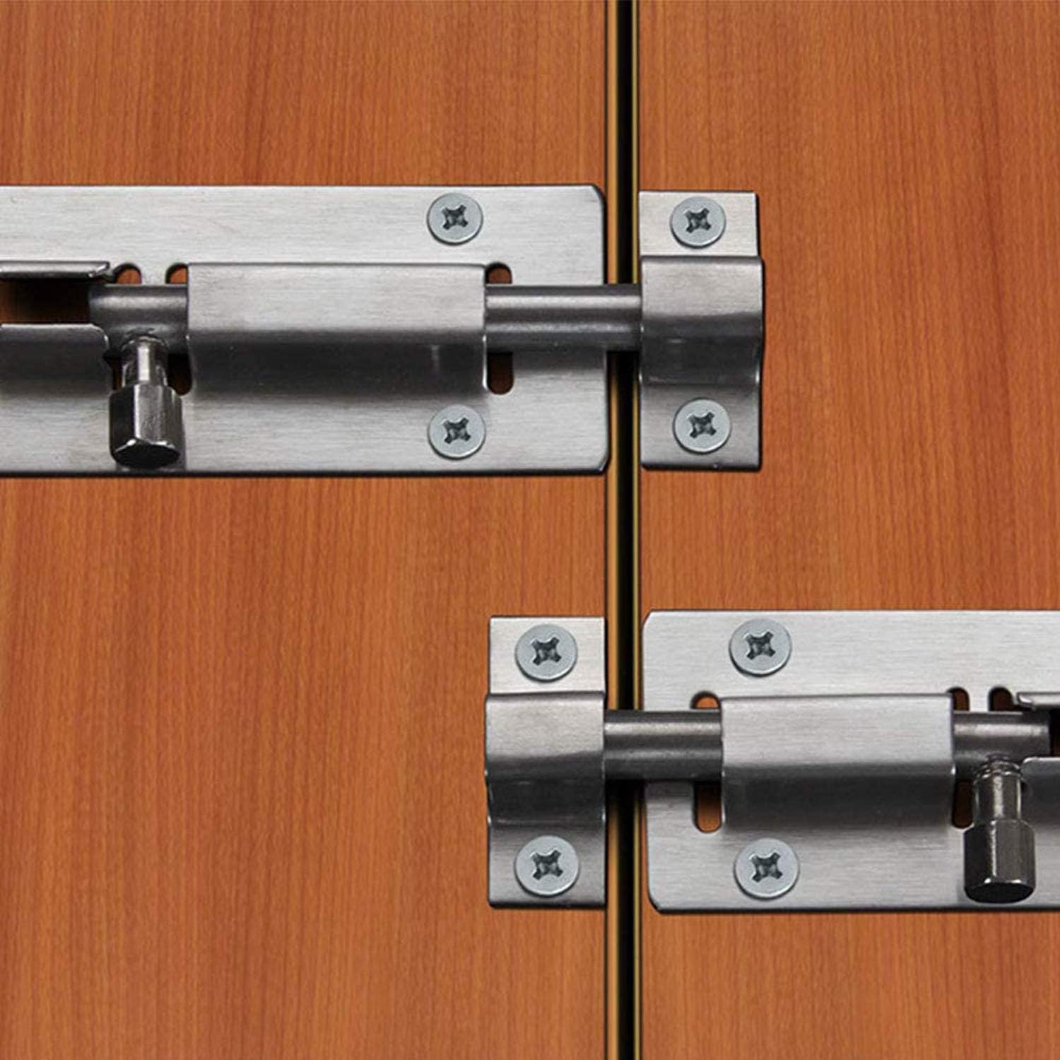 Sliding Door Bolt Barrel Latch Lock for Window Furniture Toilet Bathroom Pet Gate, 3 Inch - Image 4