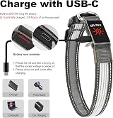 YFbrite 7 Flashing Modes USB Rechargeable Multi-Color Dog Collar Light Gray view 4