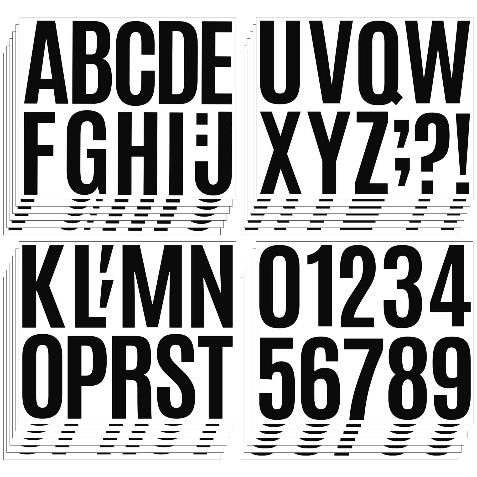 264 PCS Letter Stickers Large Mailbox Numbers and