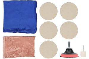 Glass Polishing Kit, Yctze 100g Cerium Oxide Powder Polish Kit for Car Windscreen Glass, Restores Scratched, Removes Blade Damage, Scuffs and Water Deposits