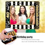 YAAVAAW Black Gold Inflatable Selfie Frame Giant Photo Booth Prop 40th Birthday view 5