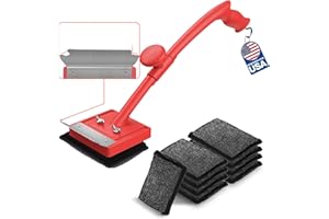 BAGROX Grill Brush Bristle Free, Safe Non Metal Wire with Scraper 10 Replacement Heads, Steam Grilling Grate Cleaning Tool, BBQ Cleaner Accessory Kit Set, Outdoor Cast Iron Barbecue/Barbeque Scrubber