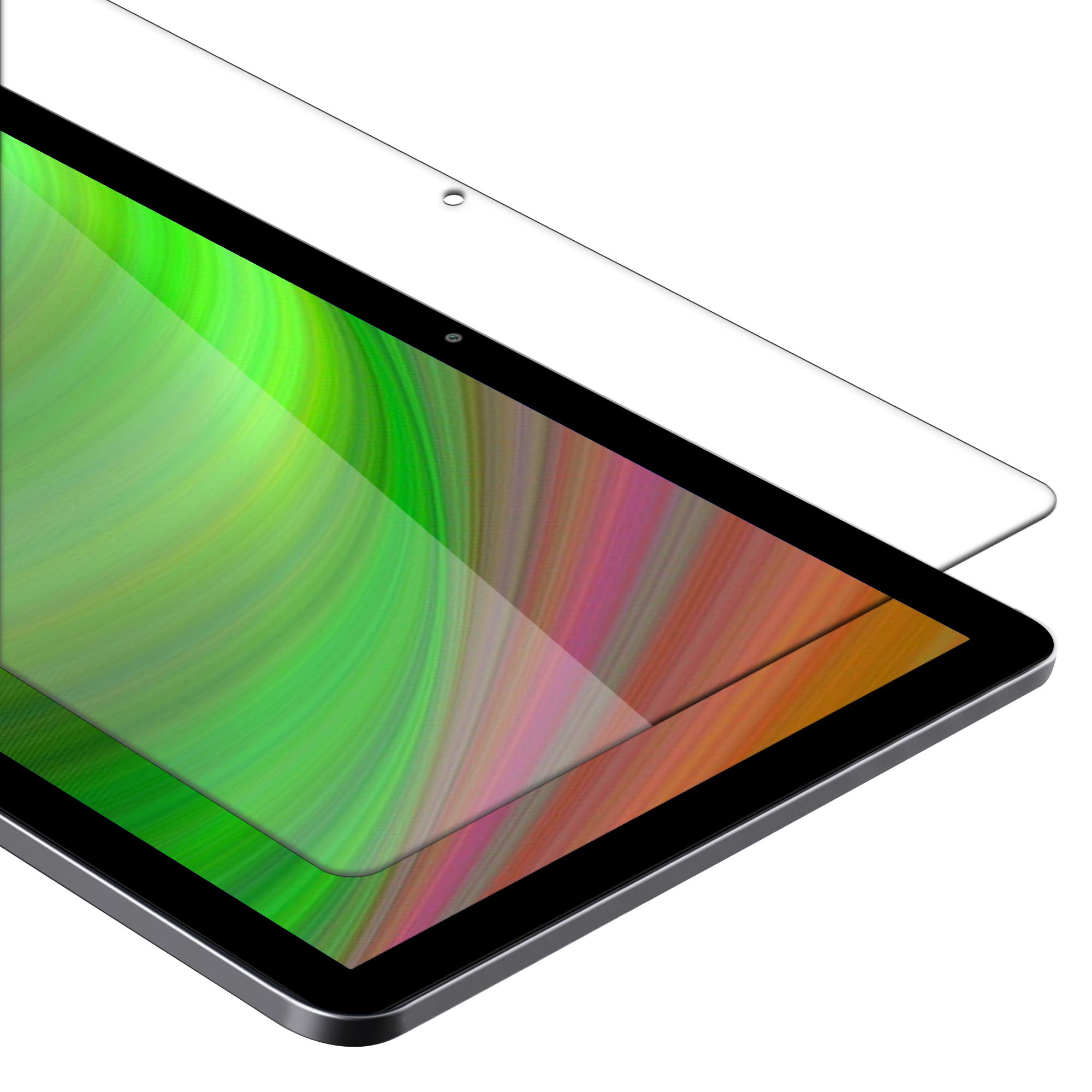 cadorabo Tempered Glass compatible with Huawei MediaPad T5 10 (10.1" Zoll) in HIGH TRANSPARENCY - Screen Protection 3D Touch compatible with 9H Hardness - Bulletproof Display Saver