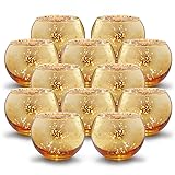Volens Round Gold Votive Candle Holders, Mercury