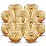 Volens Round Gold Votive Candle Holders, Mercury