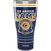 Tervis Traveler NFL Los Angeles Rams - Vintage Triple Insulated Tumbler Travel Cup Keeps Drinks Cold & Hot, 30oz, Stainless Steel