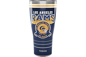 Tervis Traveler NFL Los Angeles Rams - Vintage Triple Walled Insulated Tumbler Travel Cup Keeps Drinks Cold & Hot, 30oz, Stainless Steel