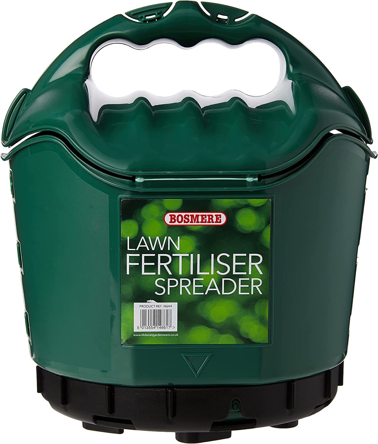 Bosmere Lawn Fertiliser Spreader | Adjustable Spread Rate, Perfect for Lawn Seed, Insect Repellant, De-Icing Pathways | N644,Green