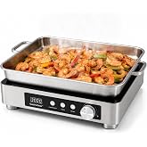 3000W Commercial Induction Burner, 208-240V Countertop Cooktop | 11.4-Inch Copper Coil, Steady Low-Heat Control and 24-Hour Timer for Restaurant and Catering Kitchens
