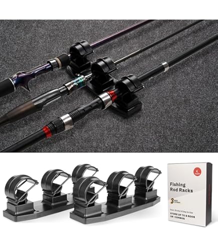 Amazon.com: Gray 6-Pack Fishing Rod Holders for Garage, Wall, Boat No-Drill Adhesive Rod Rack for 0.08"-0.79" Fishing Poles Modular Storage Clips for Home, Car, Deck, and More (white) : Sports Amazon.com: Gray 6-Pack Fishing Rod Holders for Garage, Wall, Boat No-Drill Adhesive Rod Rack for 0.08"-0.79" Fishing Poles Modular Storage Clips for Home, Car, Deck, and More (white) : Sports