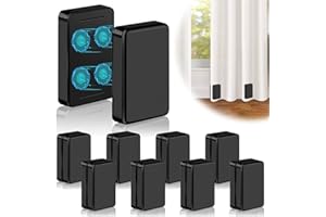 PHONCOO 16 Pcs Outdoor Curtain Weights, 8 Pairs Upgrade to Heavier Magnetic Drapery Weights, Plastic Wrapped Waterproof Curtain Magnets for Home Decor, Outside Curtain, Tablecloth, Patio, Shower Curtains