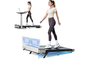 TOPUTURE Walking Pad with 10% Incline, 2 in 1 Treadmills for Home & Office, Under Desk Treadmill, 3.0HP Portable Compact Trea