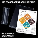 ROSSHINE A4 Acrylic Sign Holder 6 Pack T-Shape Double Sided Clear Display view 9