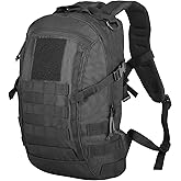 Koisgext Small Tactical Backpack 12L Molle Bag Rucksack Army Daypack Military Daypack for Outdoor,Hiking (Black)