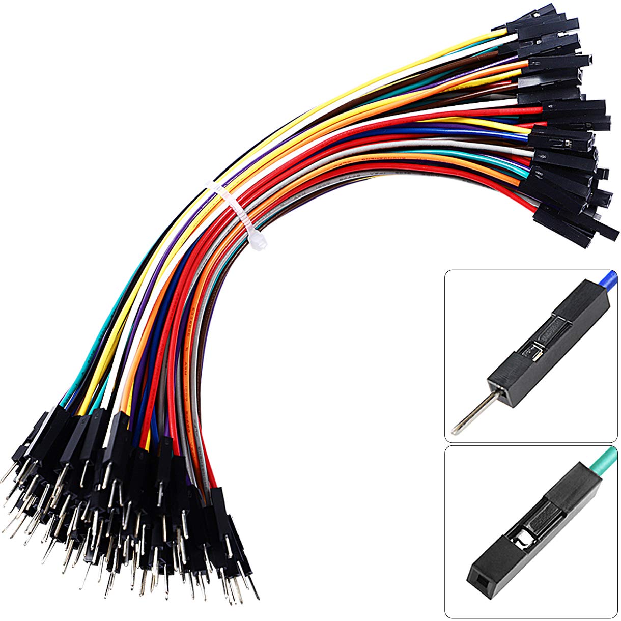 Amazon.com: Premium Breadboard Jumper Wires Male to Female 0.1'' Square