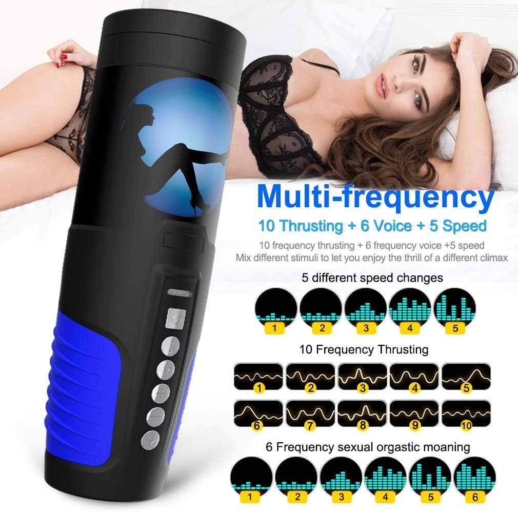 Water Sucking Masturabation Automatic Piston Telescopic Rotation Multiple Modes & Speeds USB Rechargeable Men Oral S(exy for Men Six Toys Sexy Underwear for Men Sleeve Stroker Tshirt