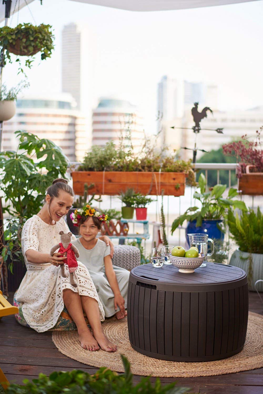 Outdoor Storage 2 Pack Keter 230897 37 Gallon Circa Natural Wood Style