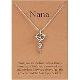 Lcherry Faith Necklace Cross Crown Necklace for Women Religious Jewelry Christian Baptisms Gifts for Women