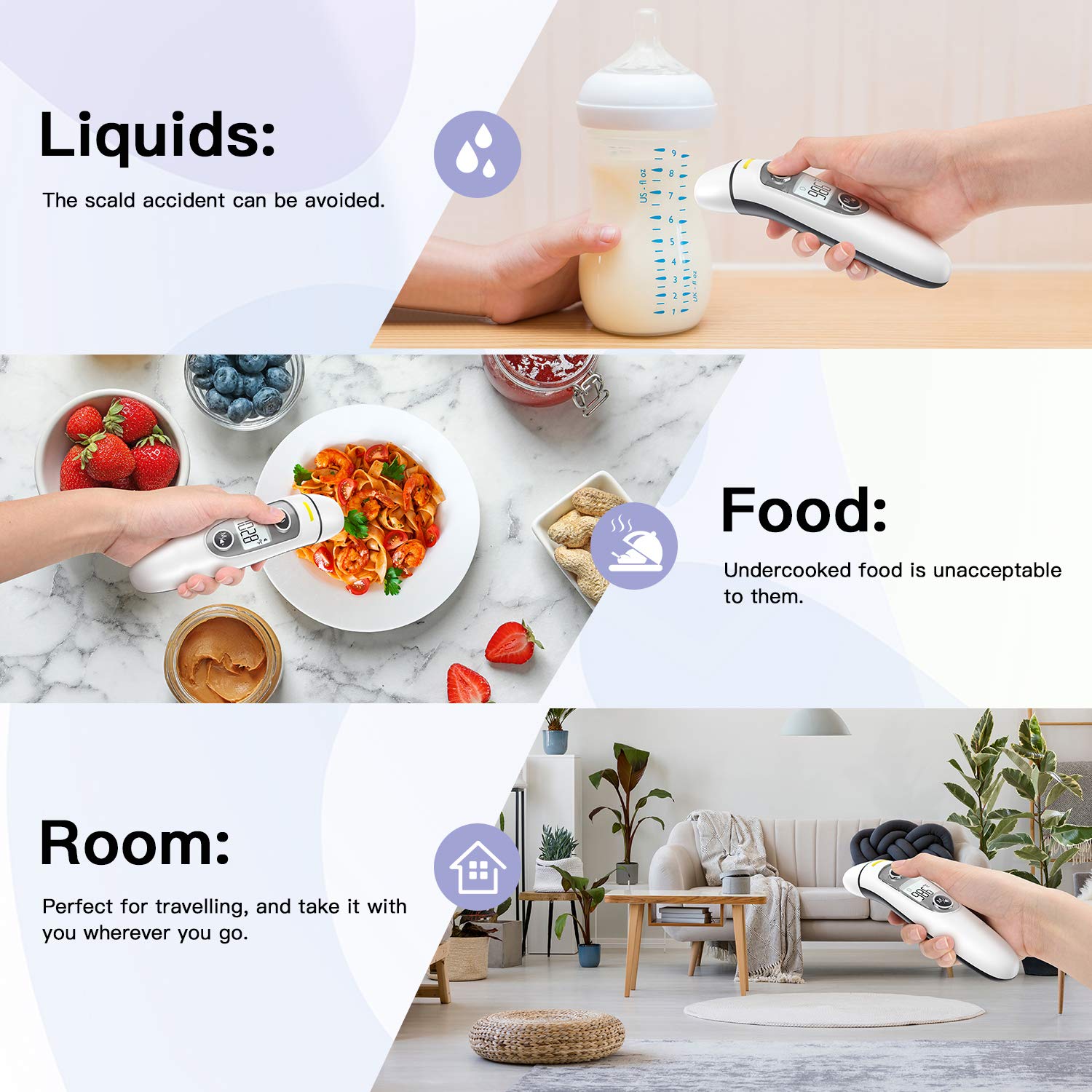 Touchless Forehead Thermometer for Adults, Infrared and Ear Thermometer for Fever, Babies, Children, Adults, Indoor and Outdoor Use: Industrial & Scientific