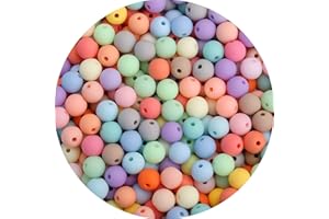 BONNY BOXX 1000PCs 6MM Matte Mix Colors Acrylic Round Beads, Frosted Round Acrylic Balls Gumball Beads, Bubblegum Beads Chunky Beads, Plastic Resin Beads for Necklace and Bracelet Making, Crafting Supplies