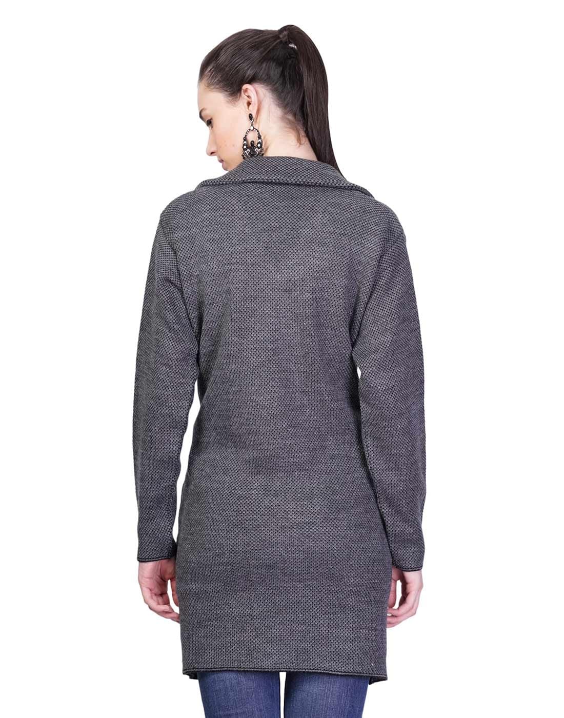 montrex grey designer long coat for women