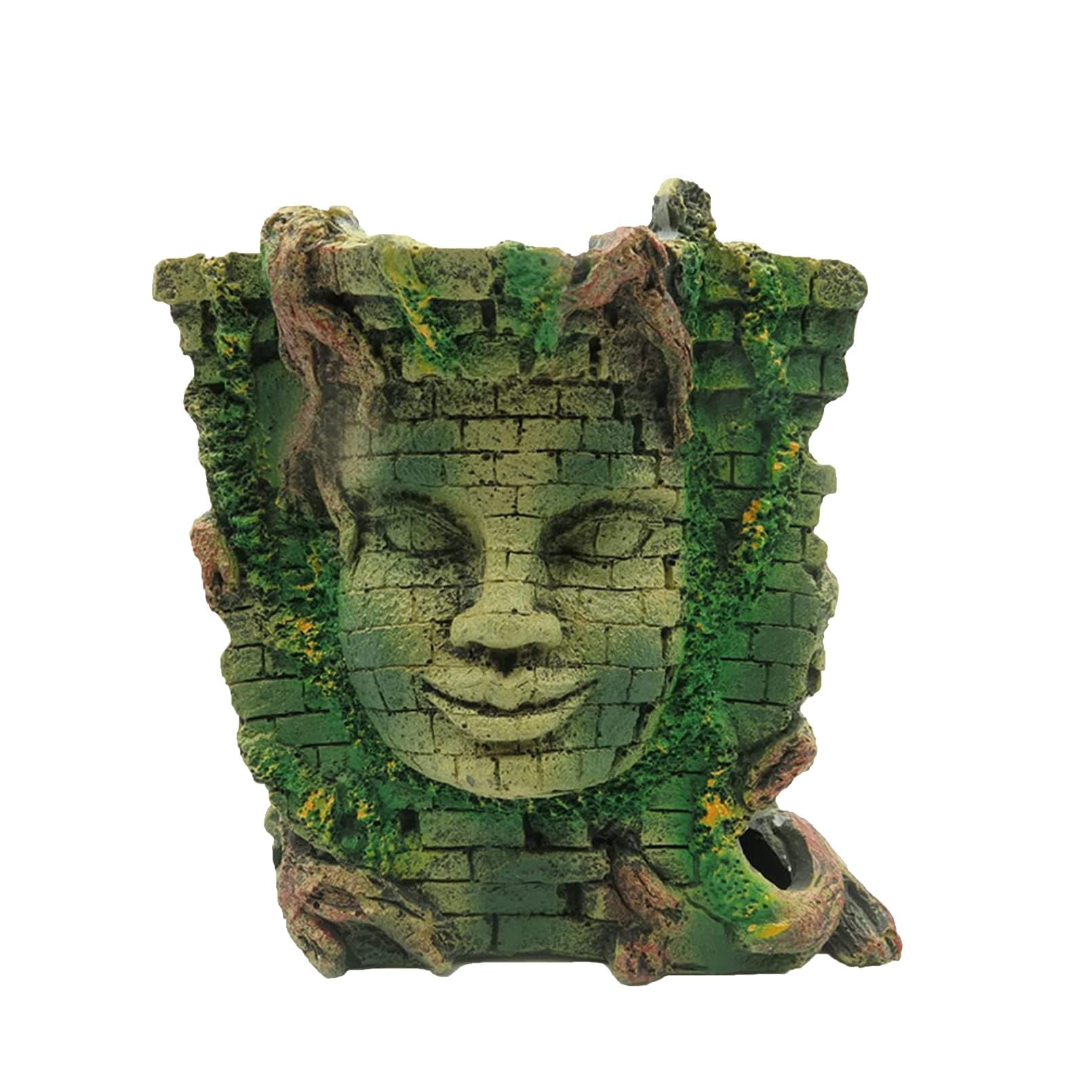Photo 1 of Tfwadmx Aquarium Decoration Statue Fish Tank Resin Ancient Roman Ruins Ornament Cave Hideout for Hermit Crabs Crayfish SuckerFish Guppy