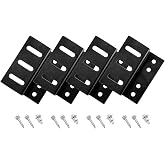 Newpowa Solar Panel Mounting Z Brackets, with Nuts and Bolts, Designed for PRO Series, Black, 4 Units per Set