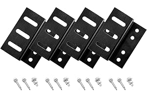 Newpowa Solar Panel Mounting Z Brackets, with Nuts and Bolts, Designed for PRO Series, Black, 4 Units per Set